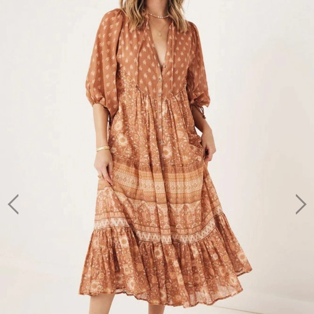 NWOT Spell Utopia Short Sleeve Dress